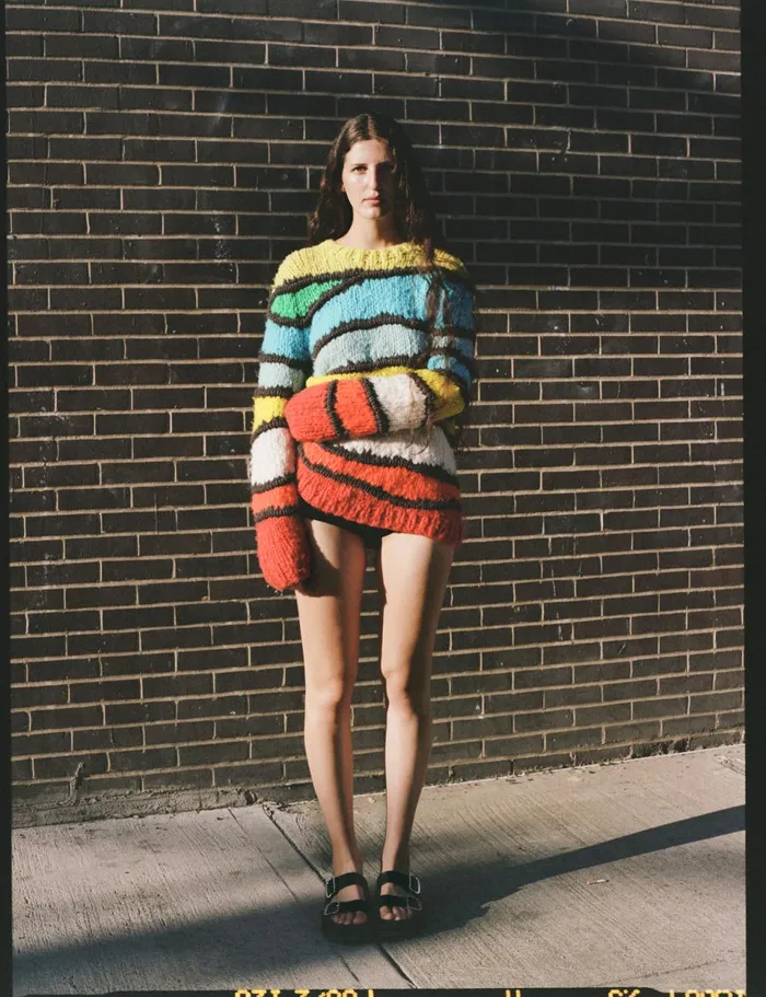 Knitwear Women Gabriela Hearst Lawrence Knit Sweater In Multi Welfat Cashmere