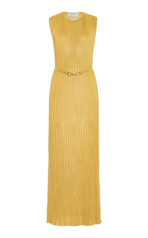 Knitwear Women Gabriela Hearst Meier Knit Dress In Gold Silk