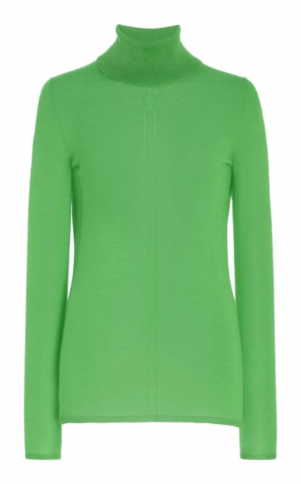 Knitwear Women Gabriela Hearst Steinem Knit Turtleneck In Fluorescent Green Cashmere Silk Knitwear Women Gabriela Hearst Steinem Knit Turtleneck In Fluorescent Green Cashmere Silk