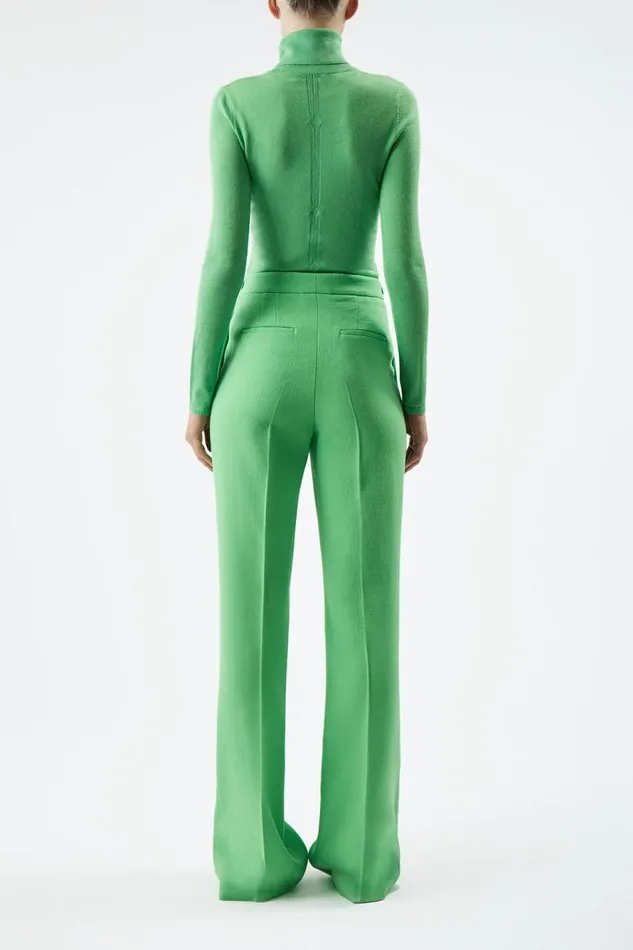 Knitwear Women Gabriela Hearst Steinem Knit Turtleneck In Fluorescent Green Cashmere Silk