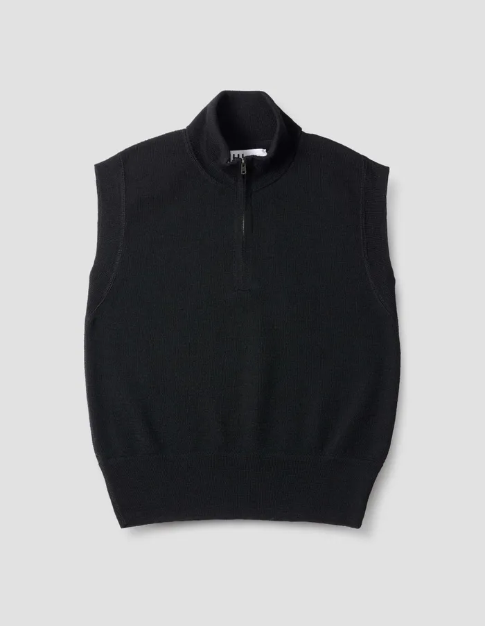 Knitwear Women Margaret Howell Mhl Half Zip Slipover Black