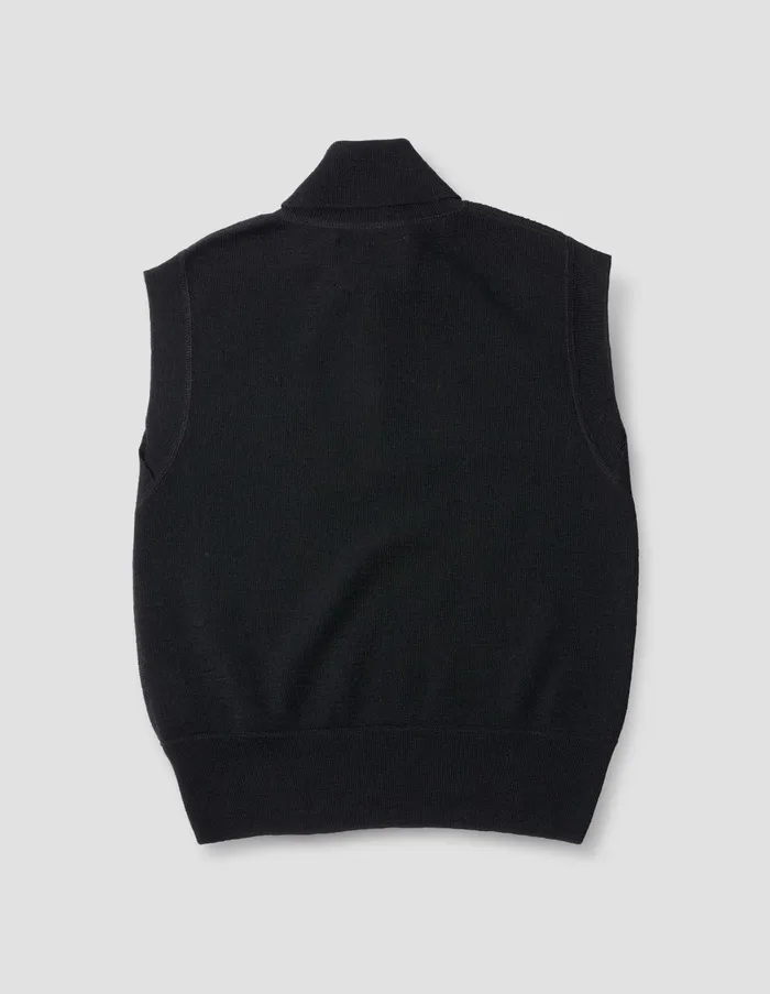 Knitwear Women Margaret Howell Mhl Half Zip Slipover Black
