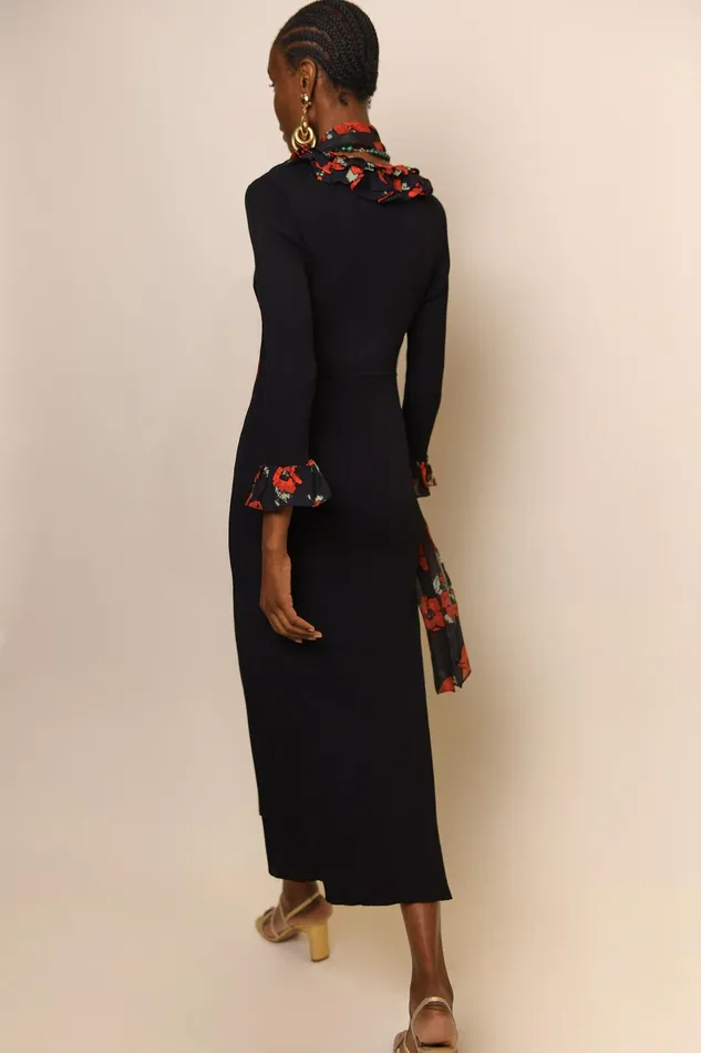 Knitwear Women RIXO Mika Black Poppy Mix