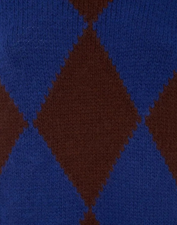 La Double J Argyle Gilet Bordeauxblue Women Knitwear La Double J Argyle Gilet Bordeauxblue Women Knitwear