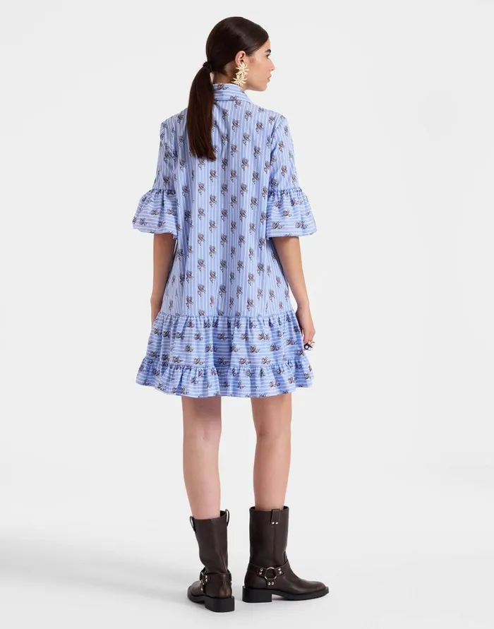 La Double J Choux Dress Gryphos Light Blue Women Dresses La Double J Choux Dress Gryphos Light Blue Women Dresses