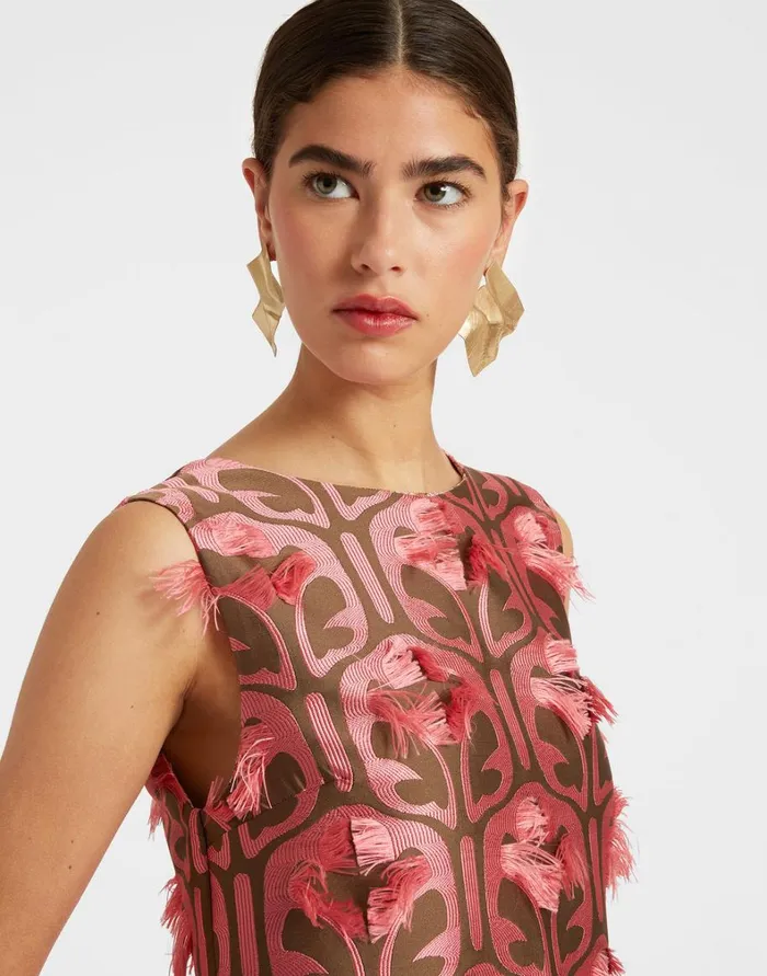 La Double J Column Dress Grove Kakipink Women Dresses La Double J Column Dress Grove Kakipink Women Dresses