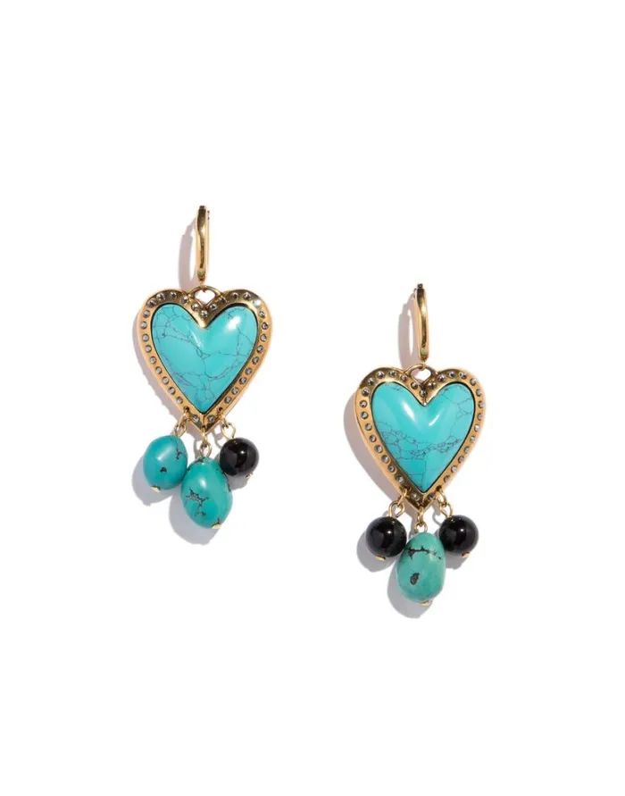 La Double J Cuore Piccolo Earrings Solid Acquamarine Women Jewelry