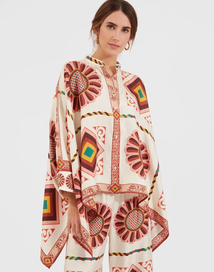 La Double J Foulard Shirt Placed Macro Tiles Place Women Shirts and Tops