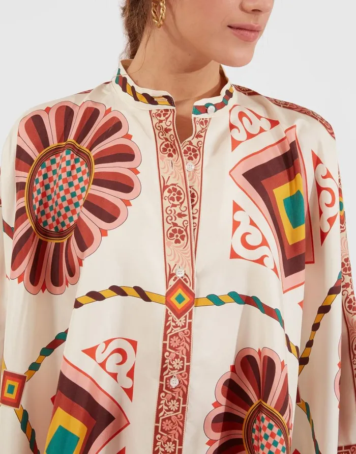 La Double J Foulard Shirt Placed Macro Tiles Place Women Shirts and Tops La Double J Foulard Shirt Placed Macro Tiles Place Women Shirts and Tops