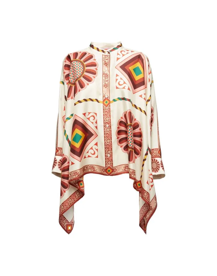 La Double J Foulard Shirt Placed Macro Tiles Place Women Shirts and Tops La Double J Foulard Shirt Placed Macro Tiles Place Women Shirts and Tops