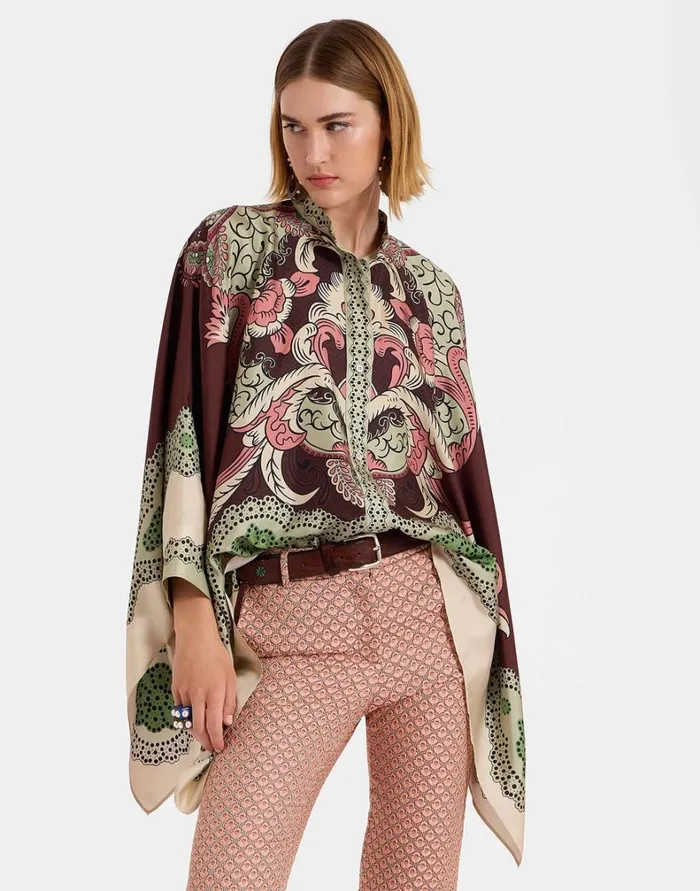 La Double J Foulard Shirt Portal Place Brown Women Shirts and Tops La Double J Foulard Shirt Portal Place Brown Women Shirts and Tops