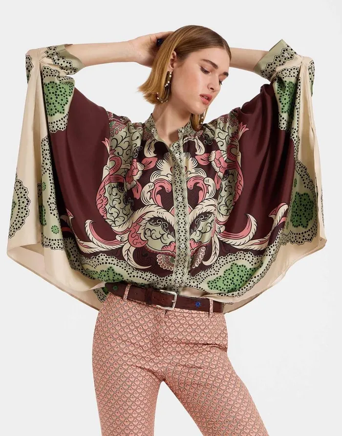 La Double J Foulard Shirt Portal Place Brown Women Shirts and Tops La Double J Foulard Shirt Portal Place Brown Women Shirts and Tops
