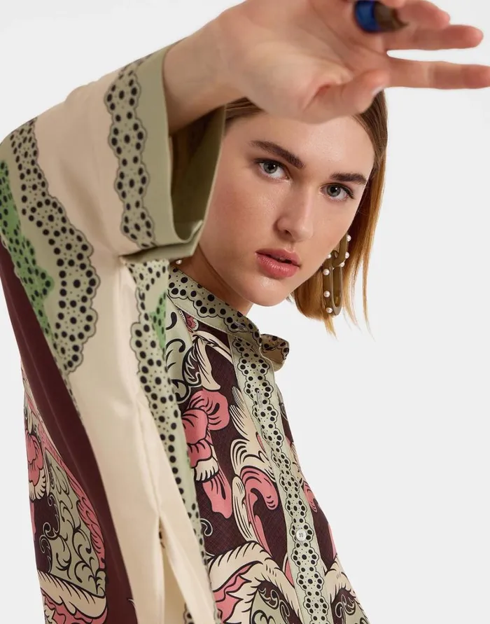 La Double J Foulard Shirt Portal Place Brown Women Shirts and Tops La Double J Foulard Shirt Portal Place Brown Women Shirts and Tops