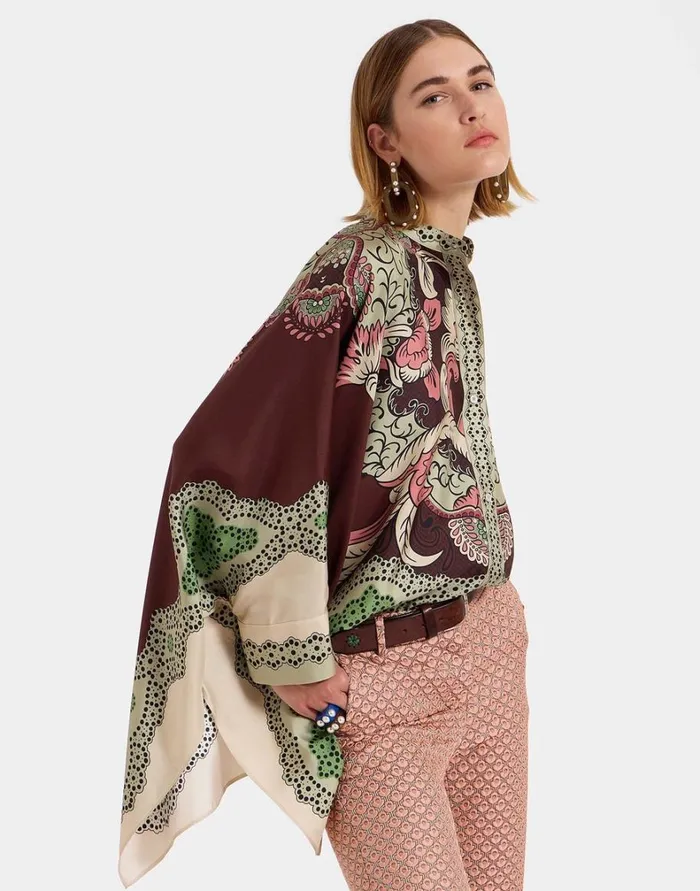 La Double J Foulard Shirt Portal Place Brown Women Shirts and Tops La Double J Foulard Shirt Portal Place Brown Women Shirts and Tops