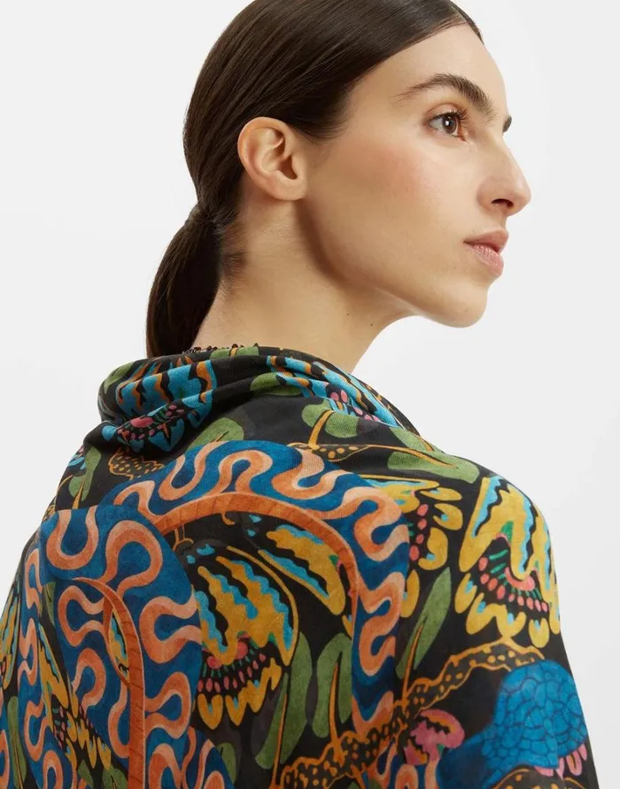La Double J Light Scarf Eve Black Women Foulards and Scarves La Double J Light Scarf Eve Black Women Foulards and Scarves