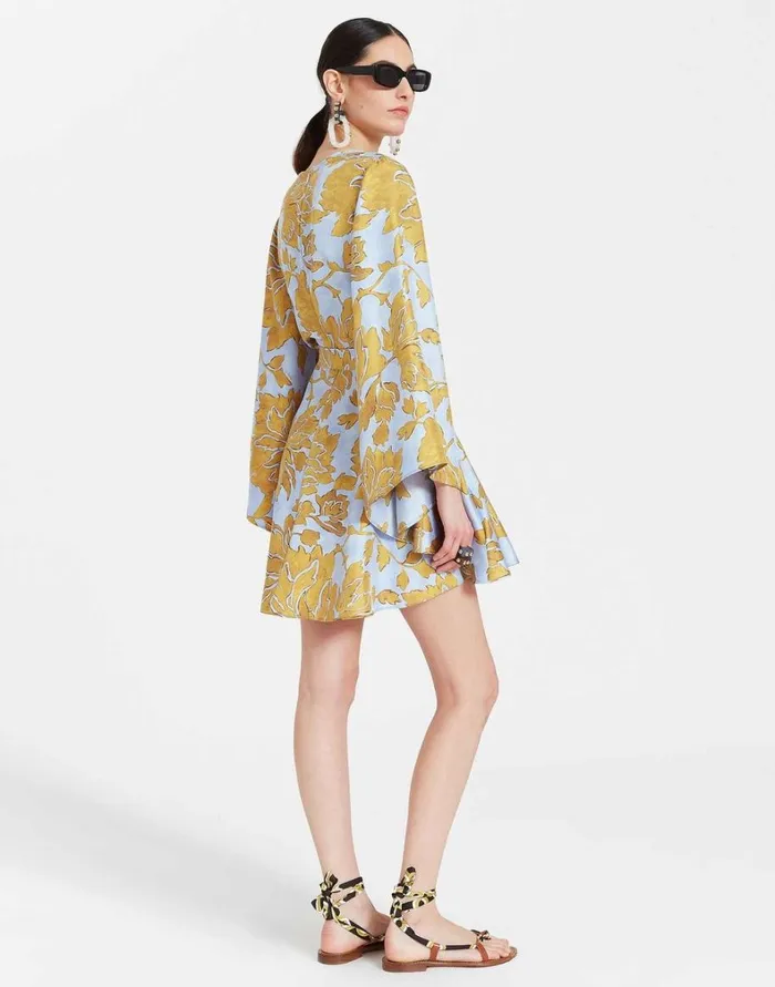 La Double J Mini Magnifico Dress Tangle Light Blue Women Dresses La Double J Mini Magnifico Dress Tangle Light Blue Women Dresses