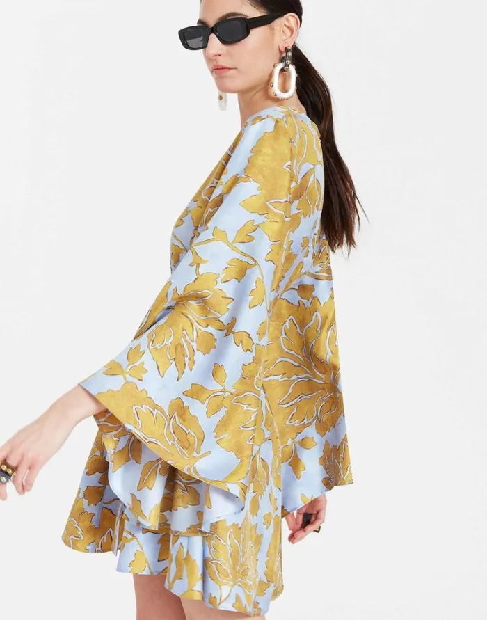 La Double J Mini Magnifico Dress Tangle Light Blue Women Dresses La Double J Mini Magnifico Dress Tangle Light Blue Women Dresses