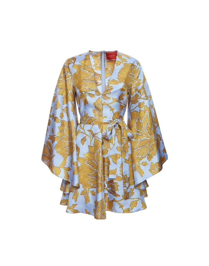 La Double J Mini Magnifico Dress Tangle Light Blue Women Dresses La Double J Mini Magnifico Dress Tangle Light Blue Women Dresses