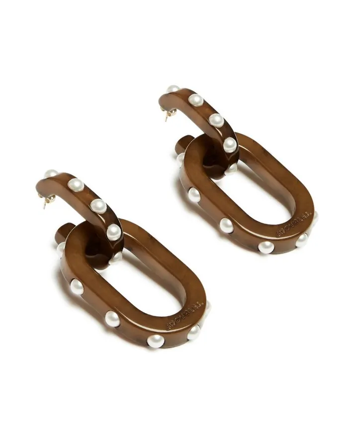 La Double J Nefertiti Double Earrings Solid Tortoiseshell Women Jewelry La Double J Nefertiti Double Earrings Solid Tortoiseshell Women Jewelry