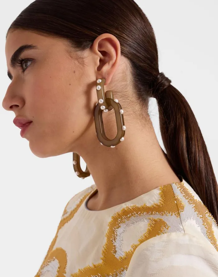 La Double J Nefertiti Double Earrings Solid Tortoiseshell Women Jewelry La Double J Nefertiti Double Earrings Solid Tortoiseshell Women Jewelry