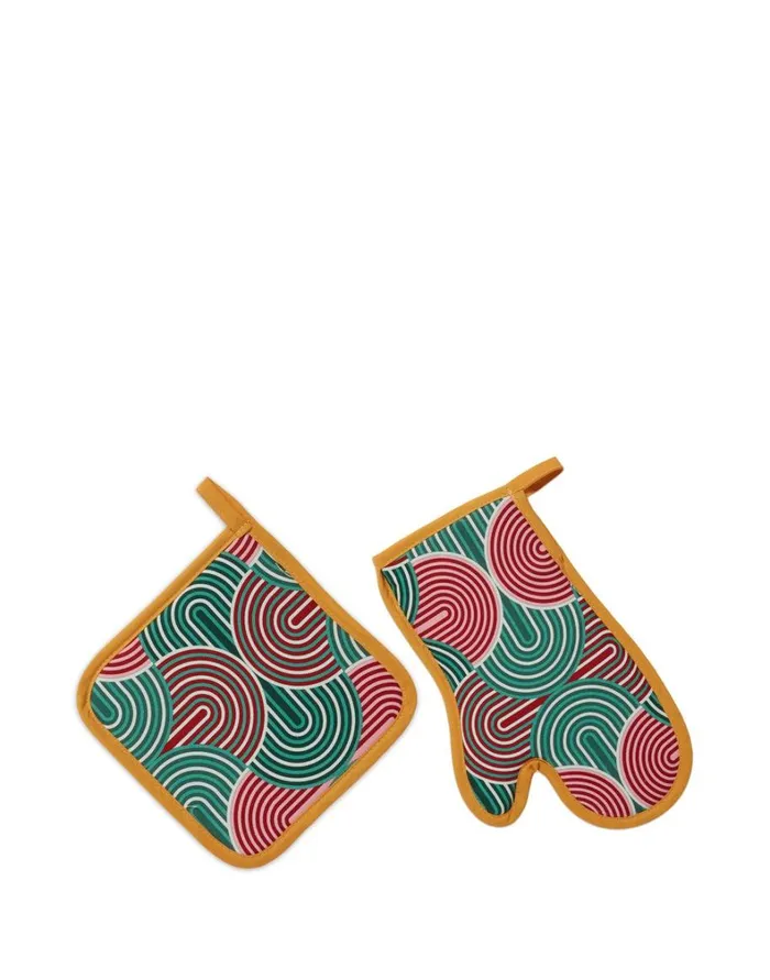 La Double J Oven Glove And Pot Holder Slinky Verde Homeware Kitchen Accessories