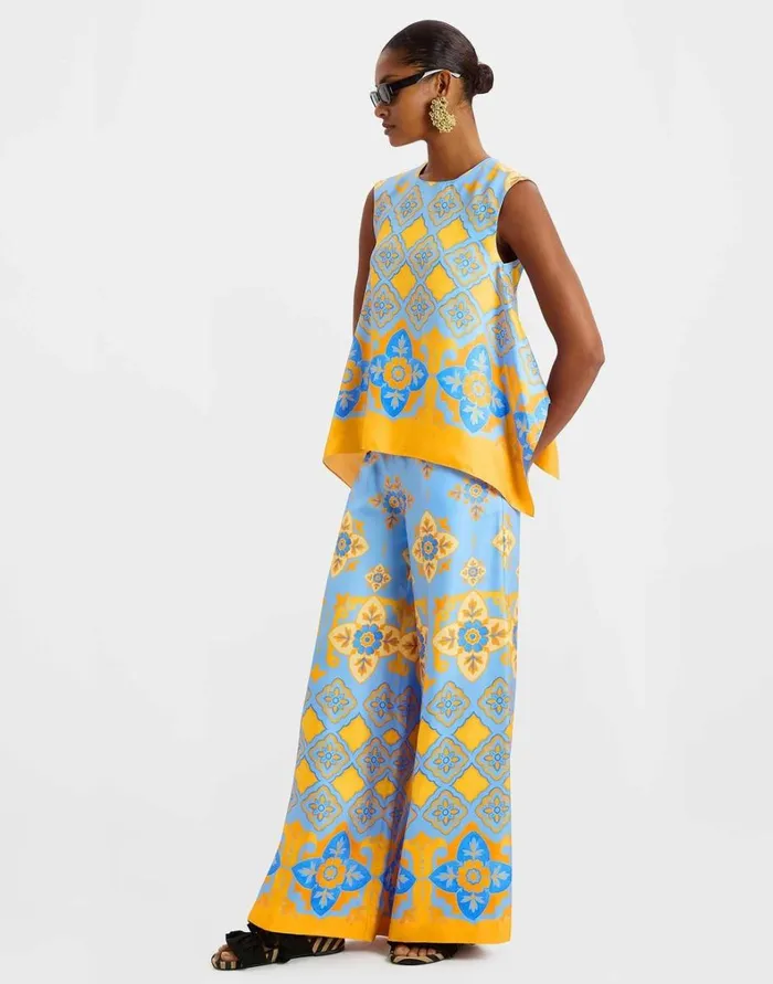 La Double J Palazzo Pants Partenope Light Blue Women Shorts and Pants La Double J Palazzo Pants Partenope Light Blue Women Shorts and Pants