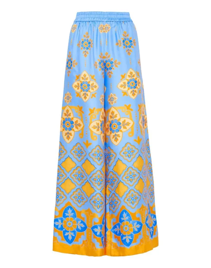 La Double J Palazzo Pants Partenope Light Blue Women Shorts and Pants La Double J Palazzo Pants Partenope Light Blue Women Shorts and Pants