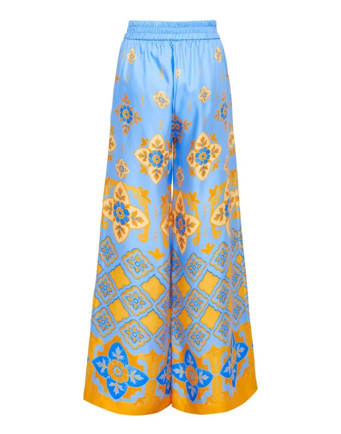 La Double J Palazzo Pants Partenope Light Blue Women Shorts and Pants La Double J Palazzo Pants Partenope Light Blue Women Shorts and Pants
