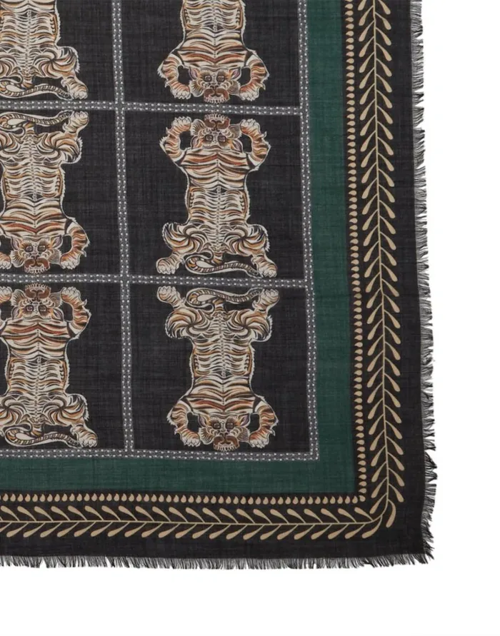 La Double J Shawl 135215135 Tiger Tiles Women Foulards and Scarves La Double J Shawl 135215135 Tiger Tiles Women Foulards and Scarves