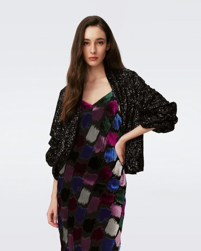 Laredo Jacket Black Women DVF Jackets and Coats