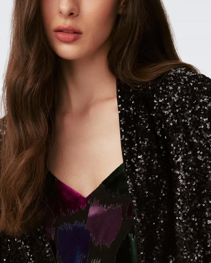 Laredo Jacket Black Women DVF Jackets and Coats