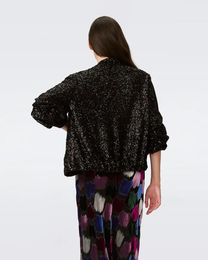 Laredo Jacket Black Women DVF Jackets and Coats