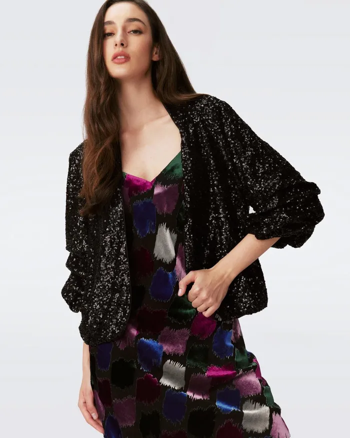 Laredo Jacket Black Women DVF Jackets and Coats