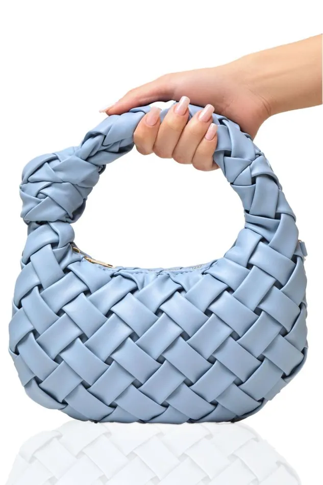 Lilly039s Kloset Bags Nadia Woven Bag Light Blue 8211 Women