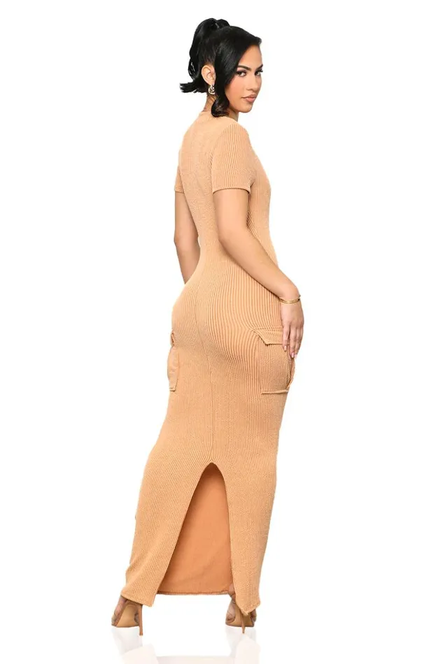 Lilly039s Kloset Dresses Casual Mock Neck Dress TanFINAL SALE 8211 Women