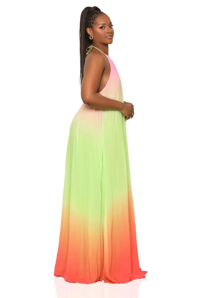 Lilly039s Kloset Dresses Ombre Halter Dress Pink Multi 8211 Women