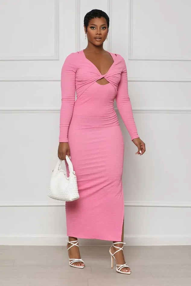 Lilly039s Kloset Dresses Softest Touch Cut Out Midi Dress Pink FINAL SALE 8211 Women