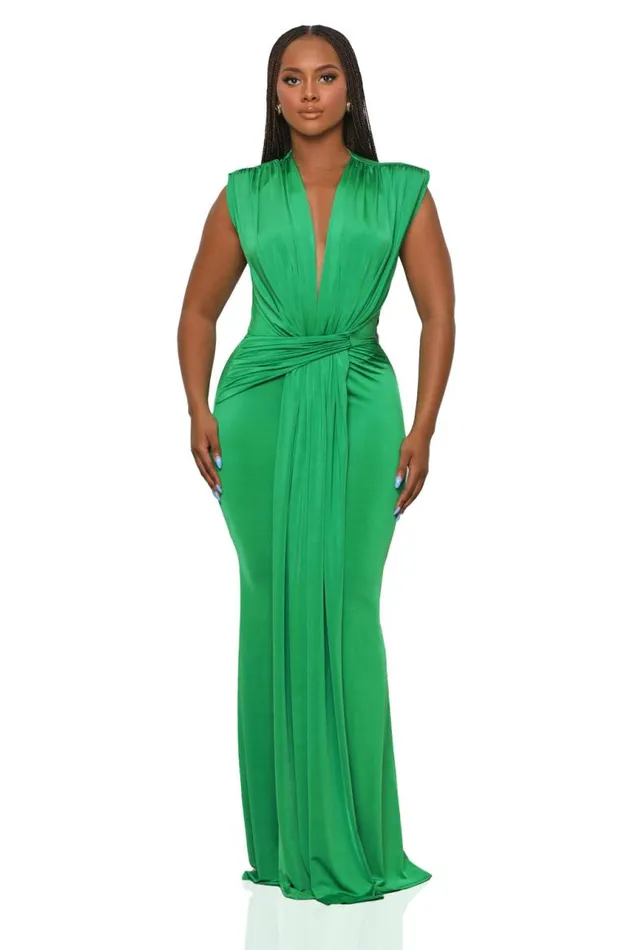 Lilly039s Kloset Dresses Spring Dreams Draped Maxi Dress Green 8211 Women