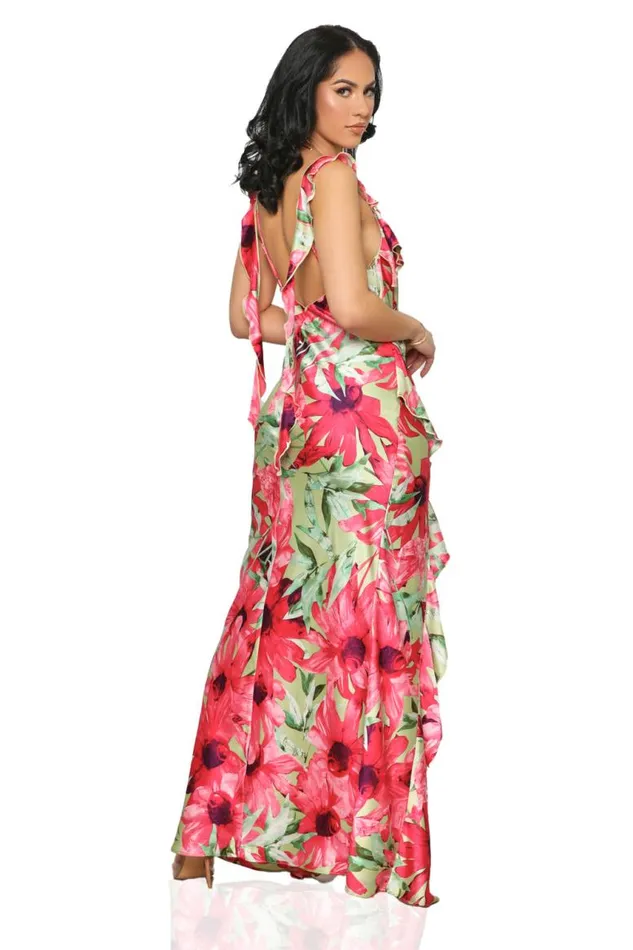 Lilly039s Kloset Dresses Spring Dreams Floral Maxi Dress Pink Multi FINAL SALE 8211 Women