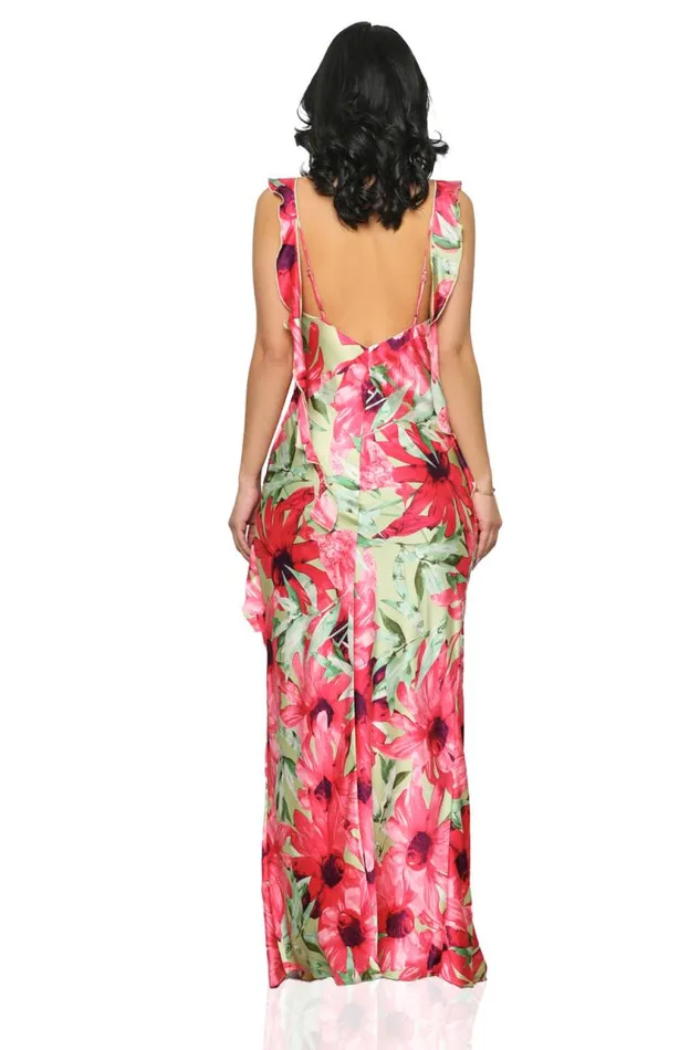 Lilly039s Kloset Dresses Spring Dreams Floral Maxi Dress Pink Multi FINAL SALE 8211 Women