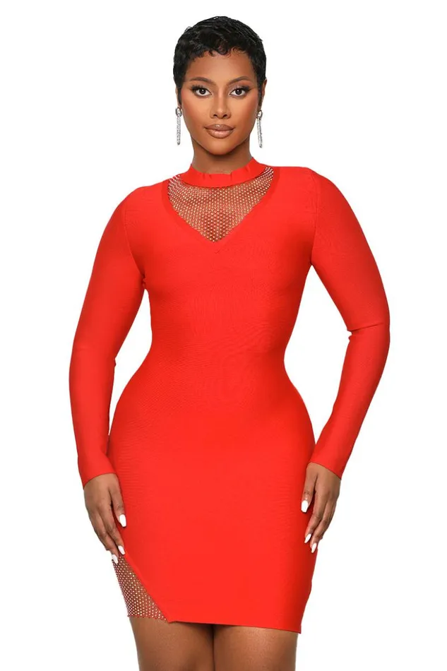Lilly039s Kloset Dresses True Desire Embellished Bandage Dress Red FINAL SALE 8211 Women Lilly039s Kloset Dresses True Desire Embellished Bandage Dress Red FINAL SALE 8211 Women