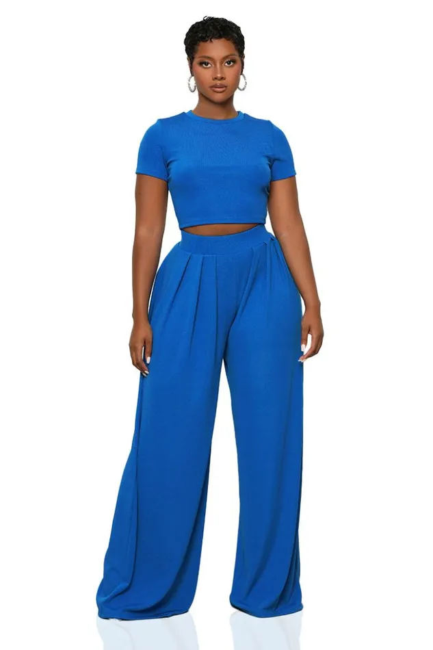 Lilly039s Kloset Sets Just Blue Wide Leg Pants Set 8211 Women