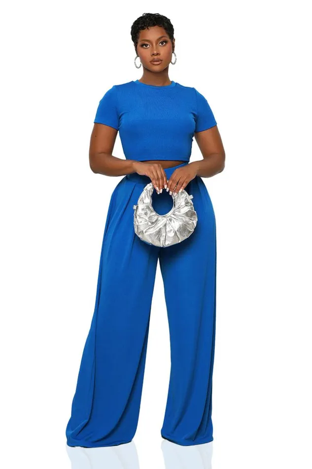 Lilly039s Kloset Sets Just Blue Wide Leg Pants Set 8211 Women