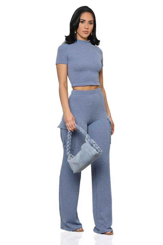 Lilly039s Kloset Sets Just Chill Pants Set Blue 8211 Women