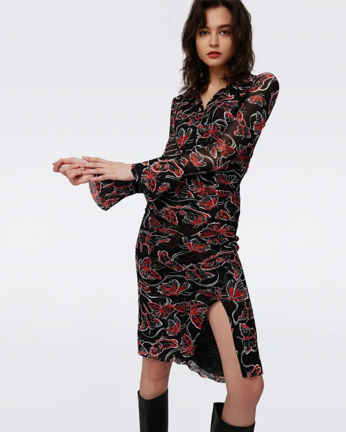 Lilly Mesh Dress Tiny Flutterfly Women DVF Dresses