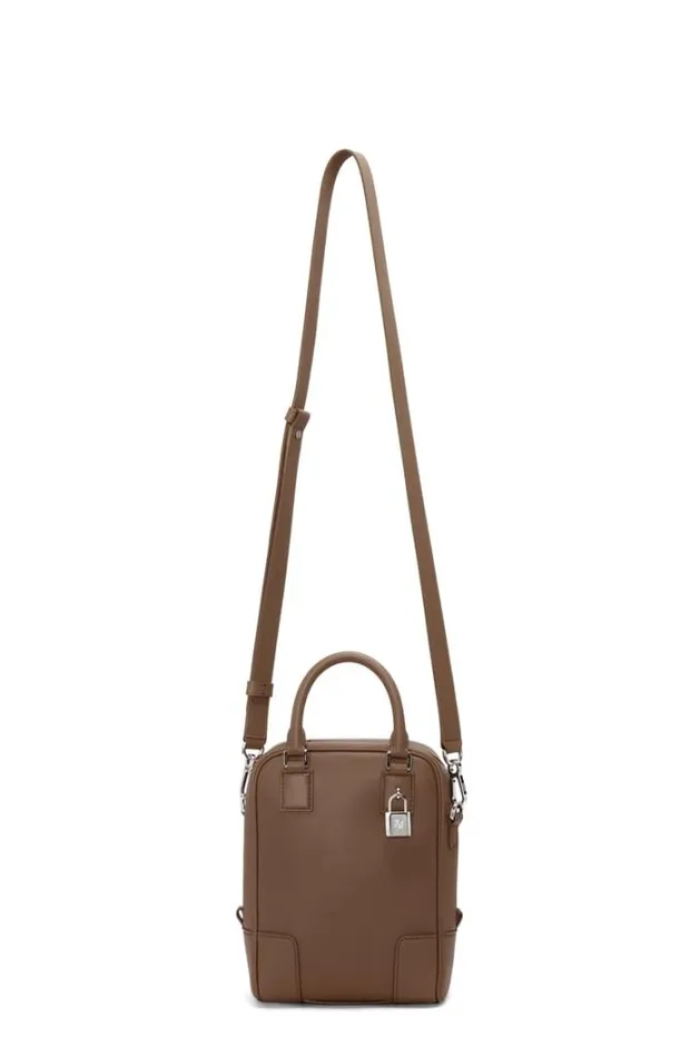 Loewe Amazona 15 In Nappa Calfskin Winter Brown Women Mini Bags