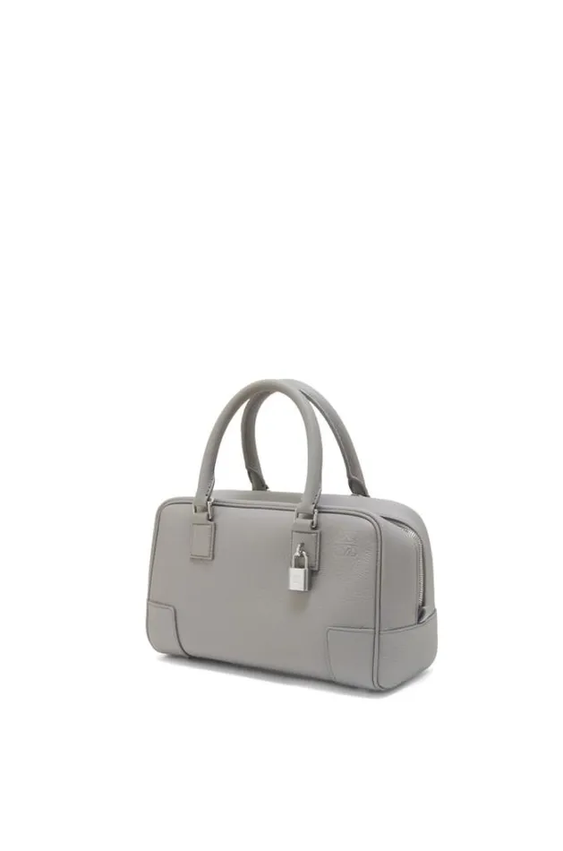 Loewe Amazona 23 Bag In Soft Grained Calfskin Pearl Grey Women Tote and Top Handle Bags