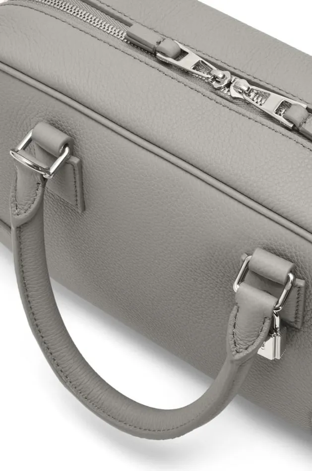 Loewe Amazona 23 Bag In Soft Grained Calfskin Pearl Grey Women Tote and Top Handle Bags