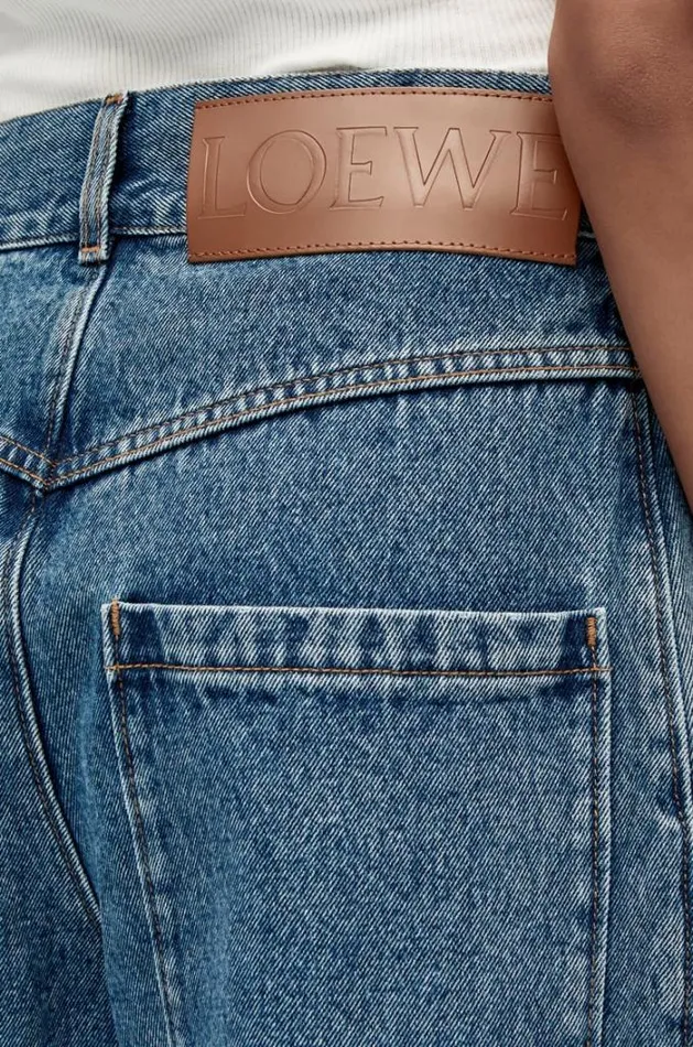 Loewe Anagram Baggy Jeans In Denim Jeans Blue Women Denim