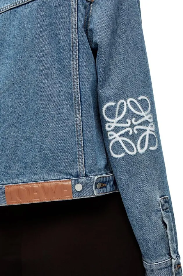 Loewe Anagram Jacket In Denim Mid Blue Denim Women Denim